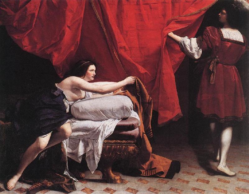 GENTILESCHI, Orazio Joseph and Potiphar's Wife Norge oil painting art
